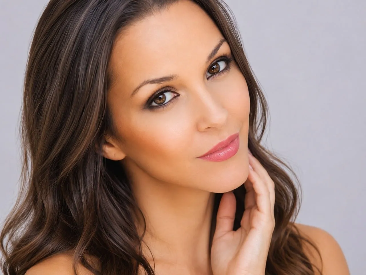Stunning Beauty Portrait: Captivating Gaze and Radiant Smile