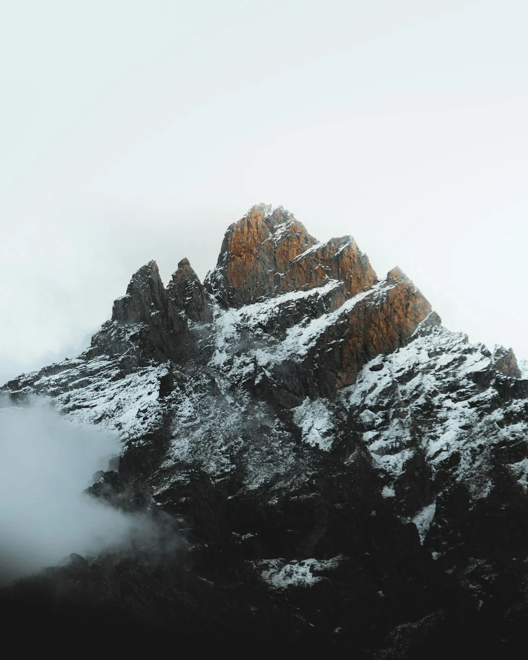 Majestic Snow-Kissed Peaks: A Serene Alpine Masterpiece