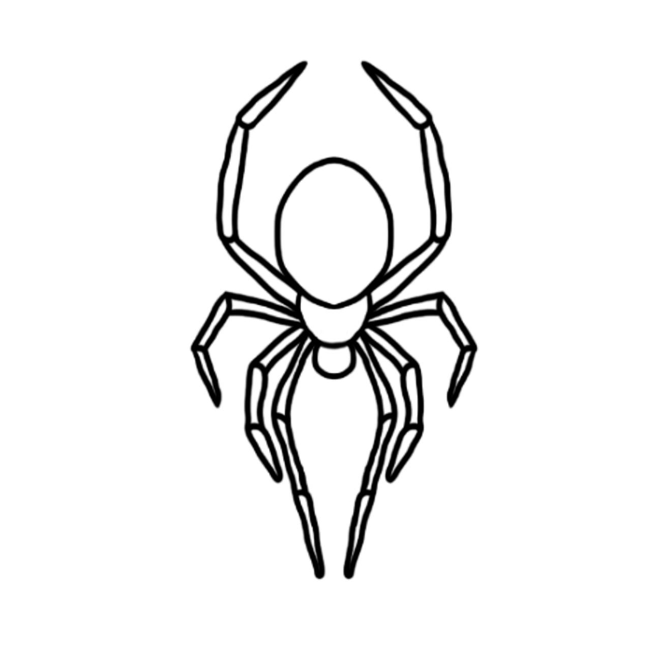 Minimalist Arachnid: Simple Line Art Spider Design