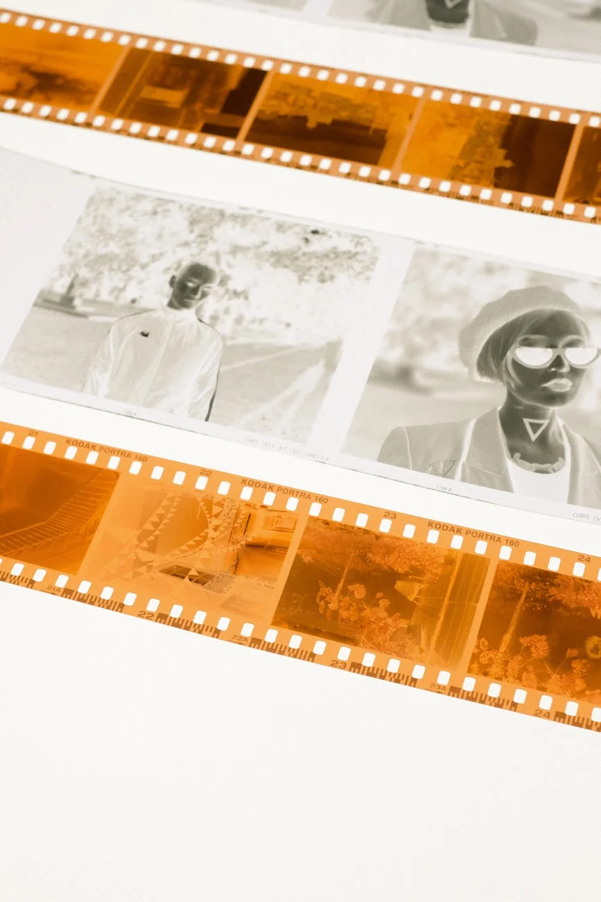 Retro Charm: Unprocessed Film Negatives on White Background