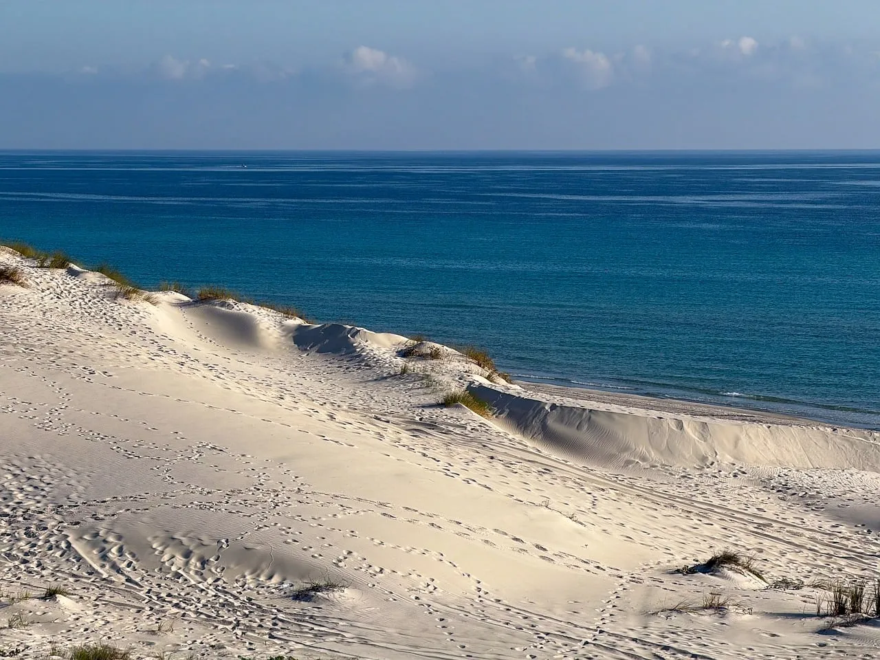 Serene Tunisian Beach: White Sands Meet Azure Waters