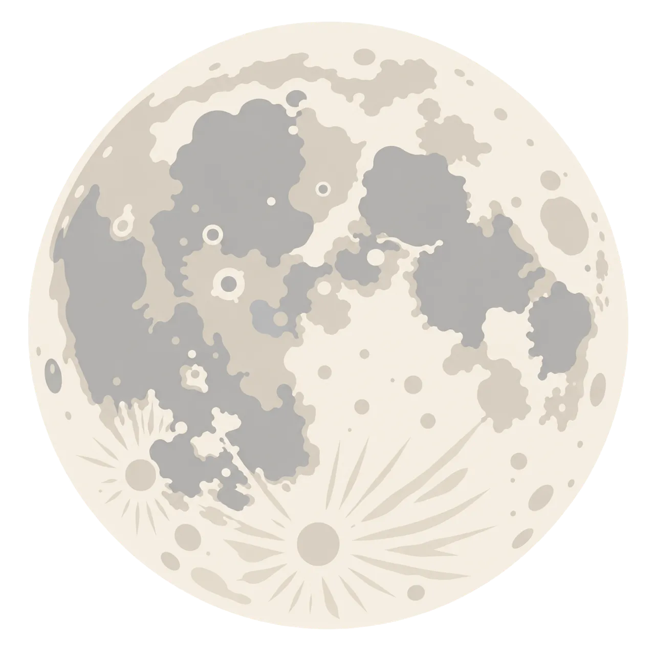 Stunning Full Moon: Minimalist Celestial Illustration