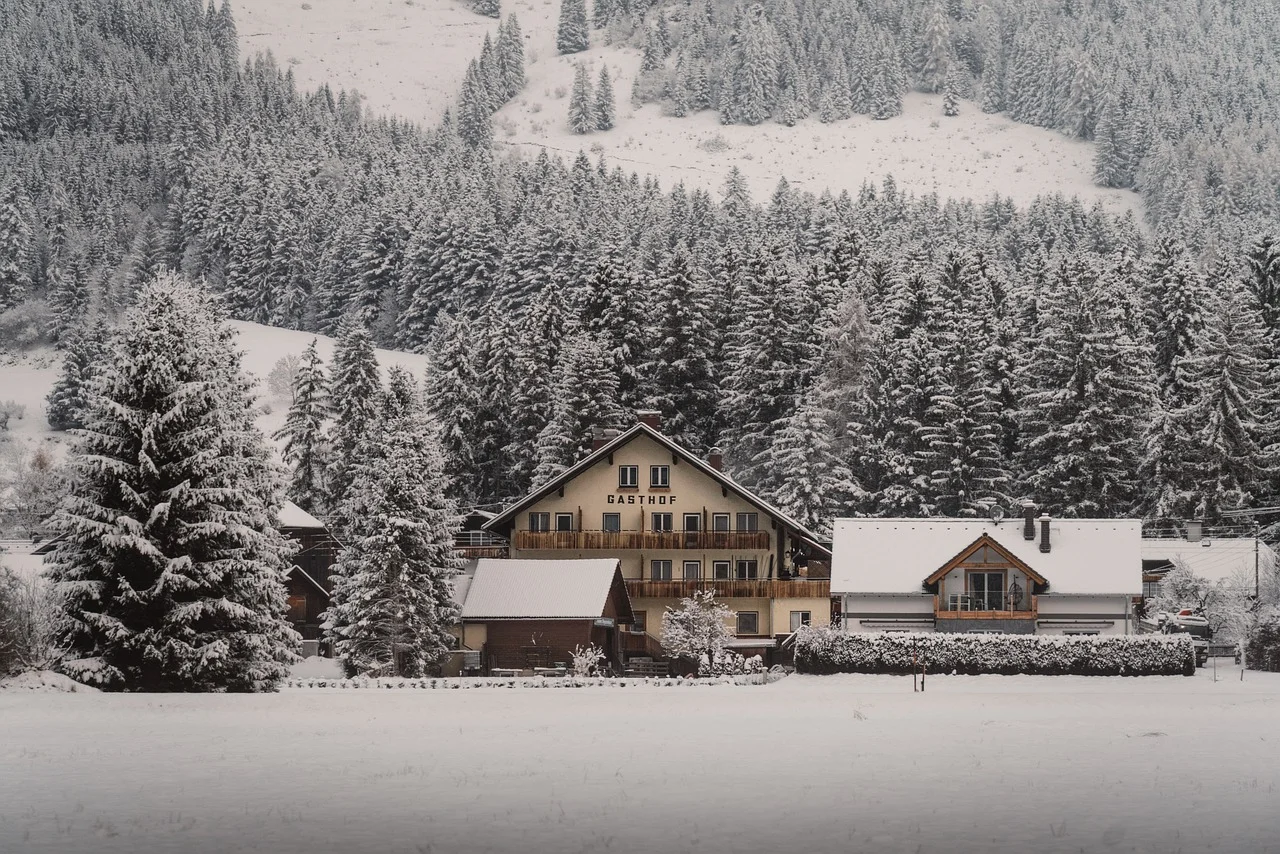Breathtaking Winter Wonderland: Cozy Mountain Lodge Escape