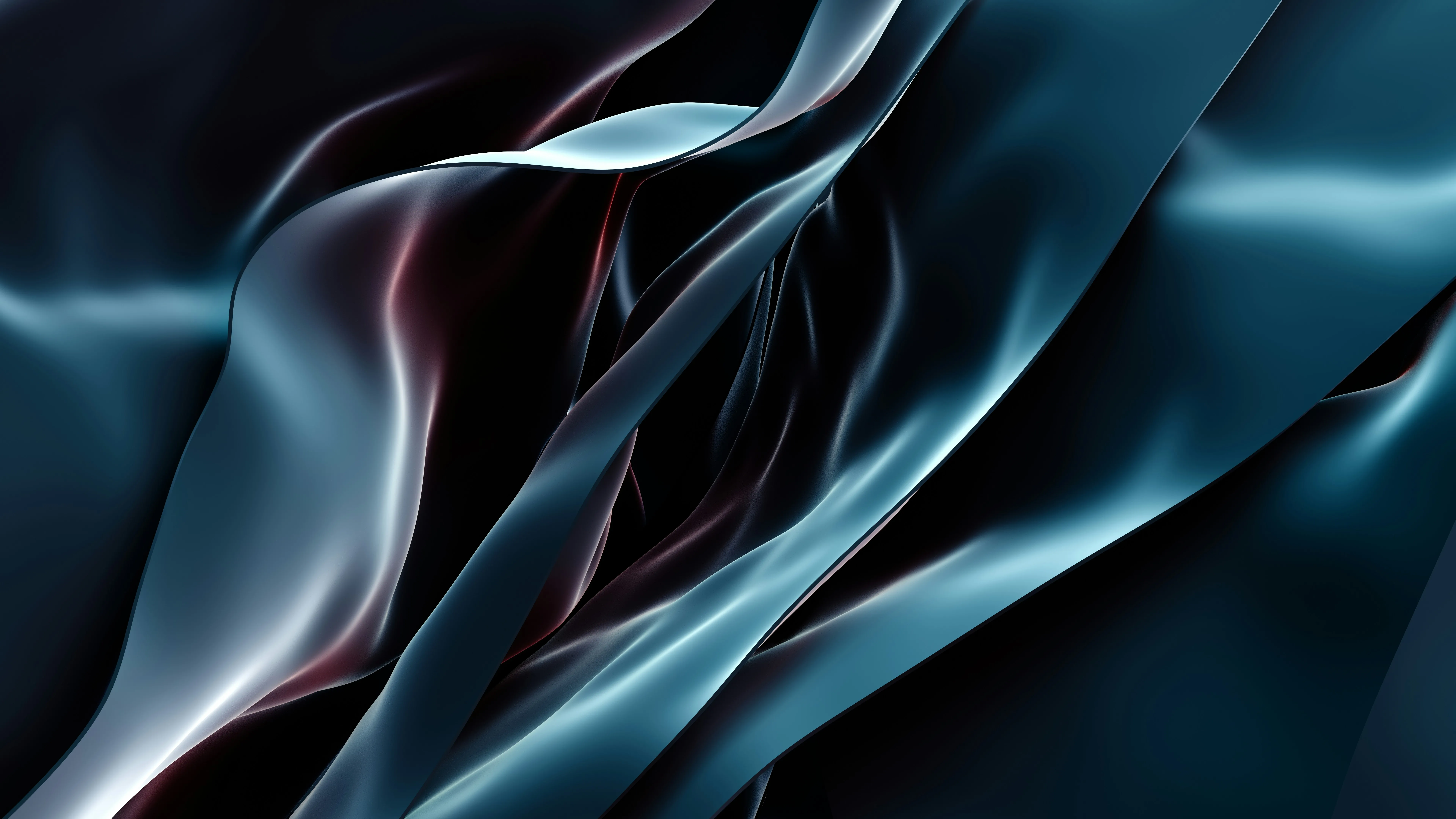 Hypnotic Flow: Dark Blue Abstract Fabric Wallpaper
