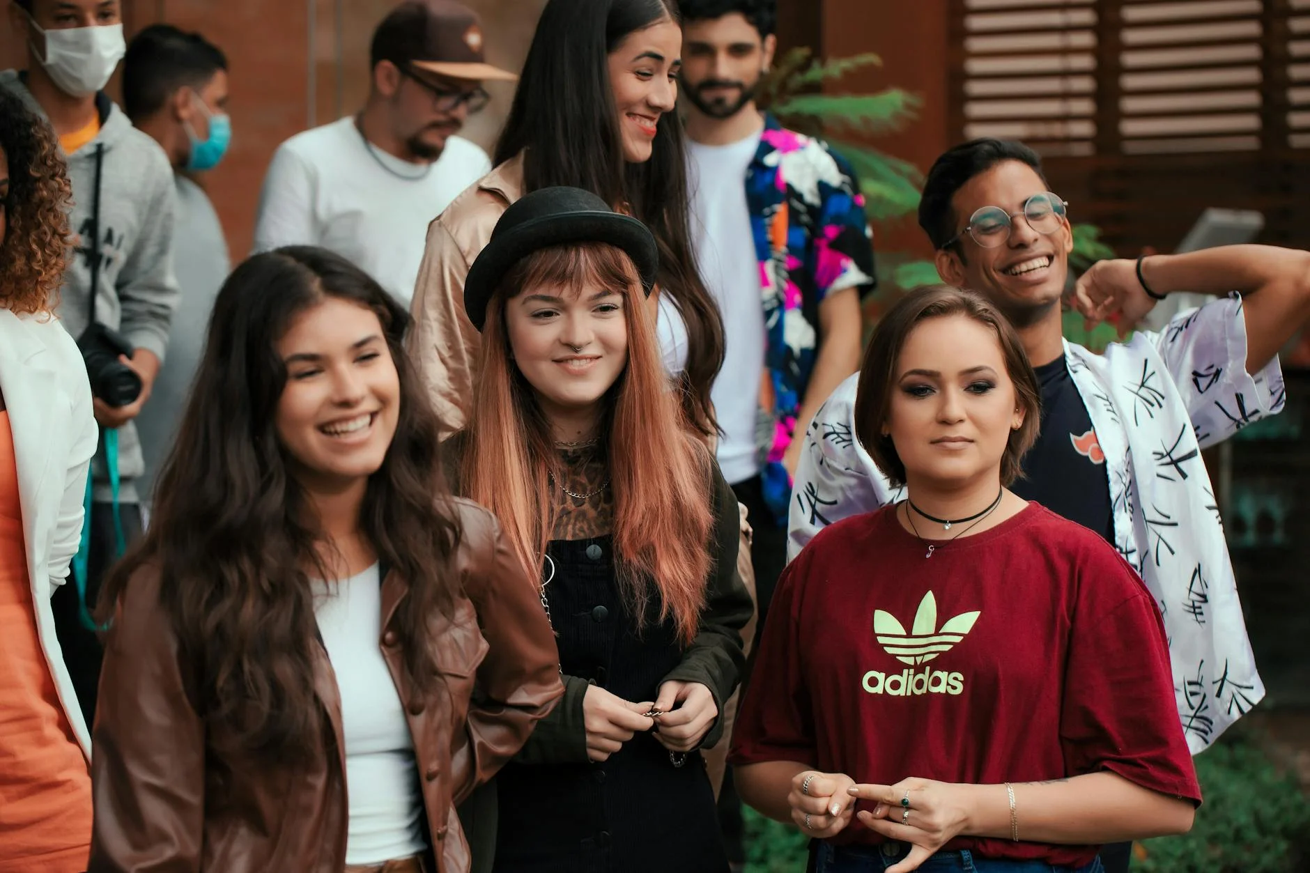 Vibrant Youthful Gathering: Diverse Friends United in Joy