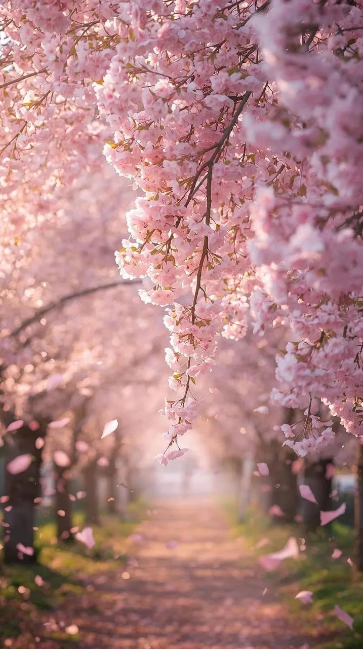 Enchanting Cherry Blossom Tunnel: A Dreamy Spring Escape