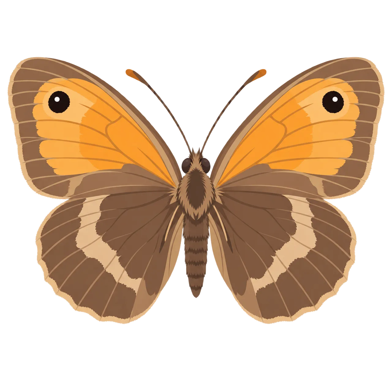 Vibrant Meadow Fritillary: A Charming Summer Insect Illustration