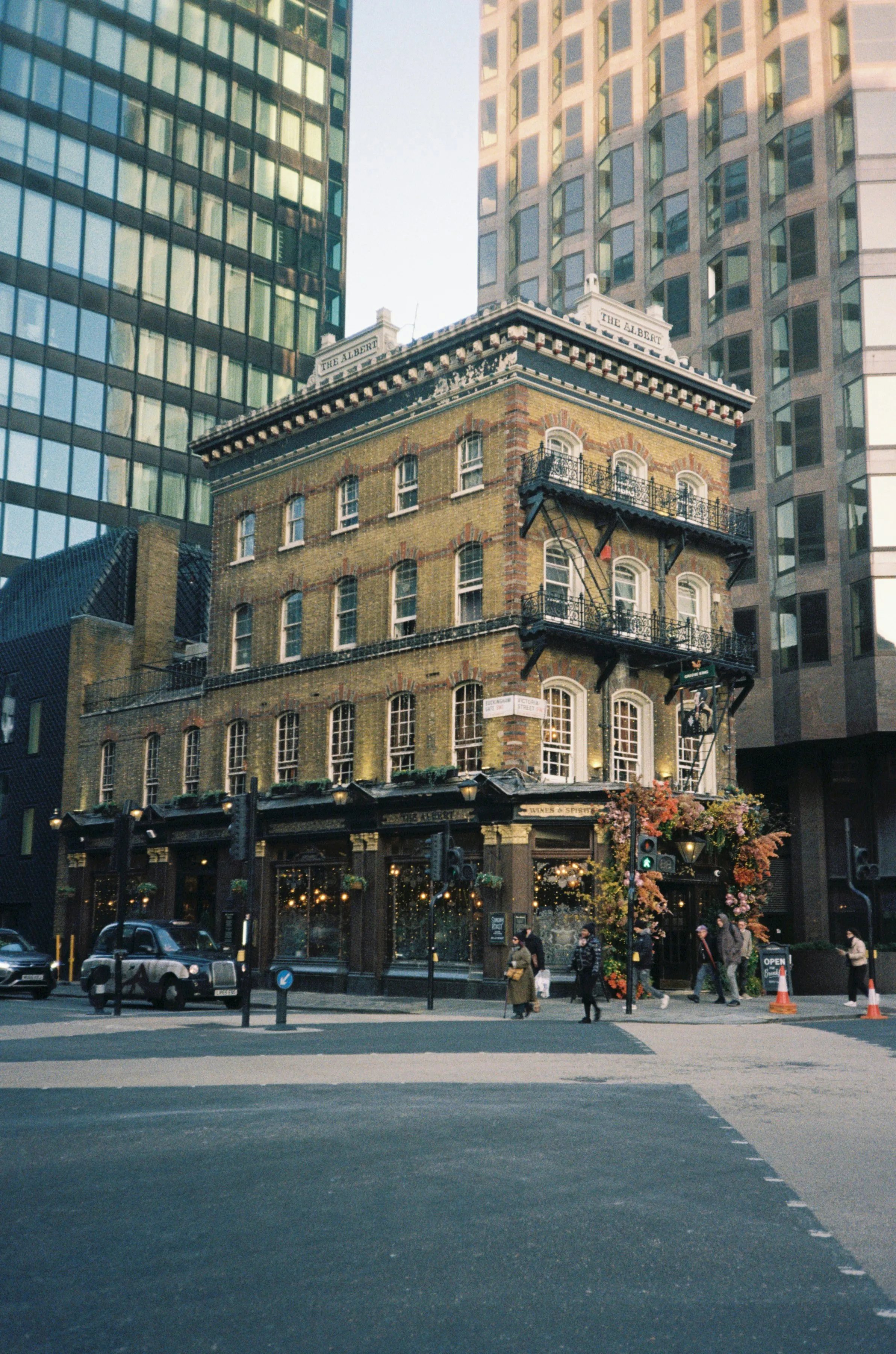 Timeless Elegance: Historic Building Amidst Modern Cityscape