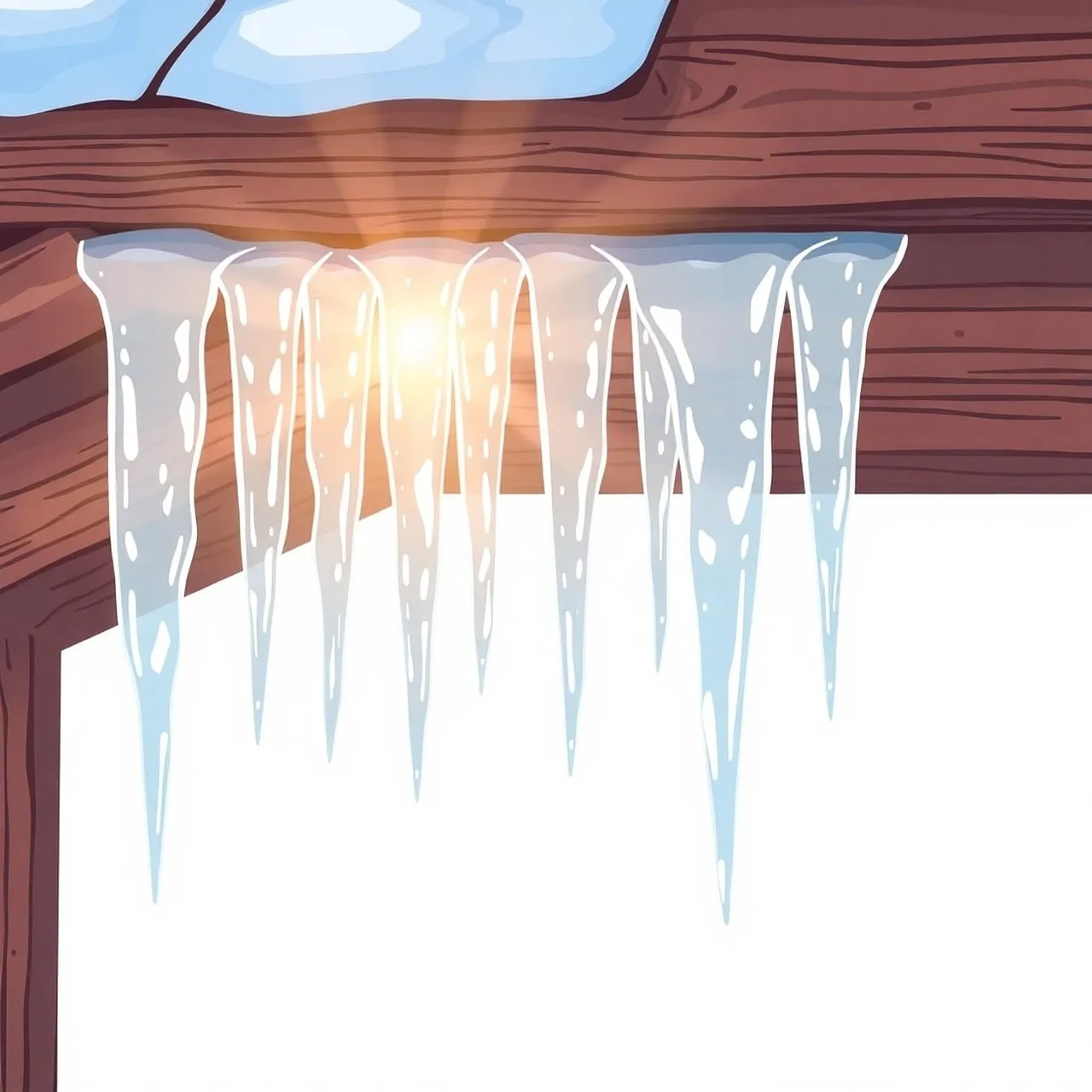 Sun-Kissed Icicles: A Glimmer of Winter's Thaw