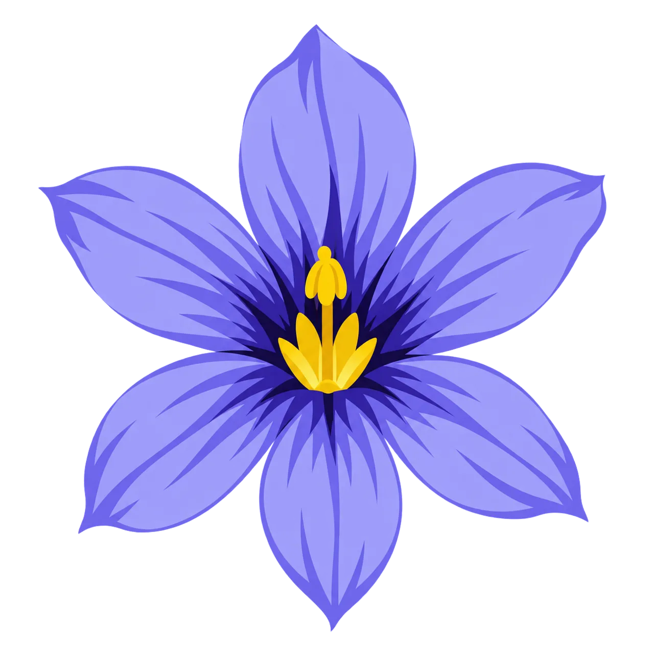 Vibrant Blue-Eyed Grass: A Symphony of Purple and Gold