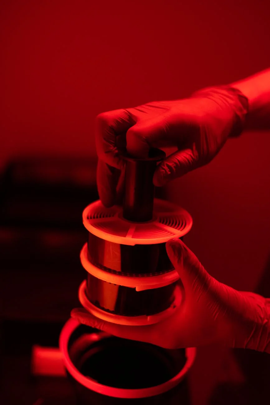 Enigmatic Red Light: Film Development in Progress