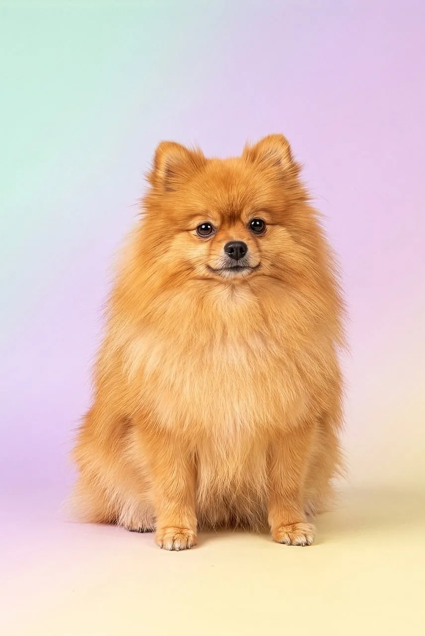 Charming Fluffy Pomeranian: A Dreamy Portrait