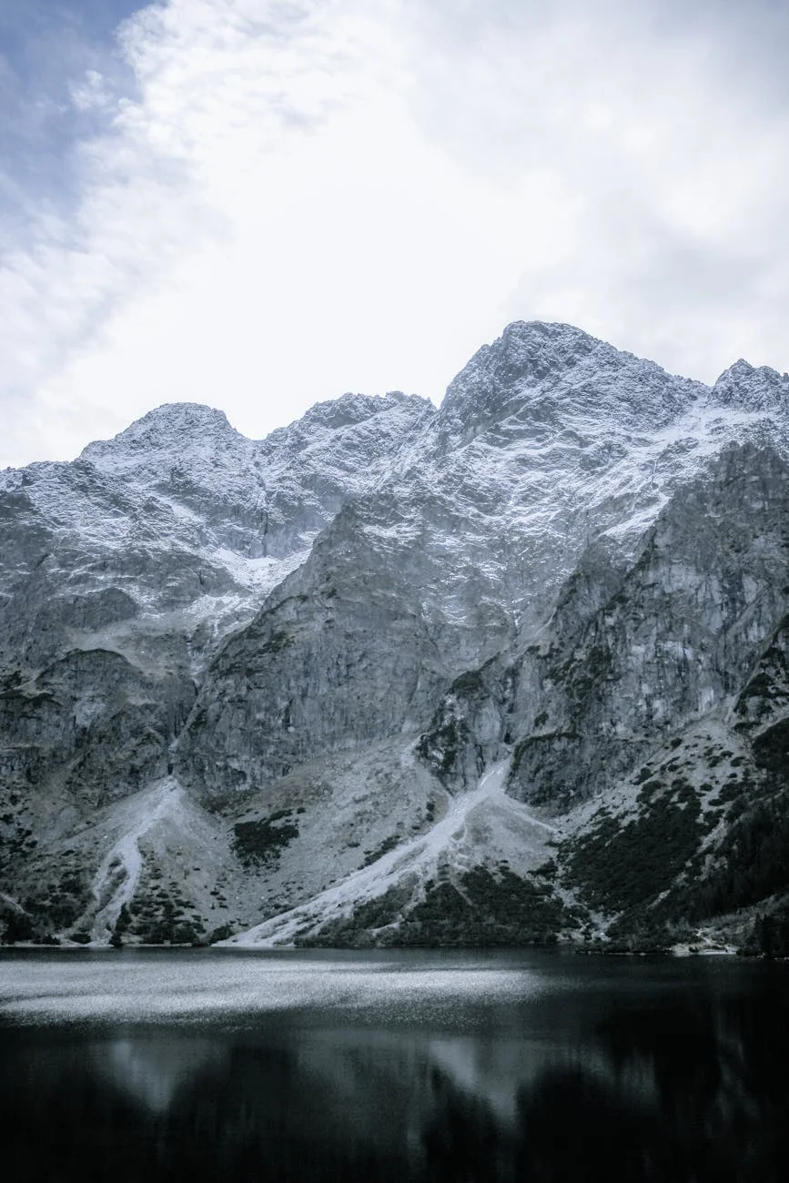 Majestic Snowy Peaks Reflecting in a Serene Alpine Lake