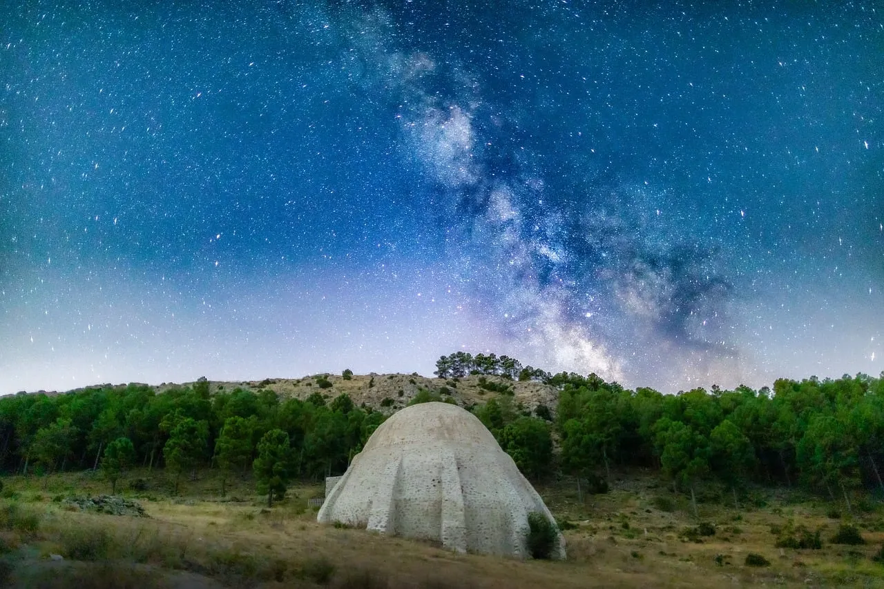 Breathtaking Milky Way Over Ancient Mountain Dome