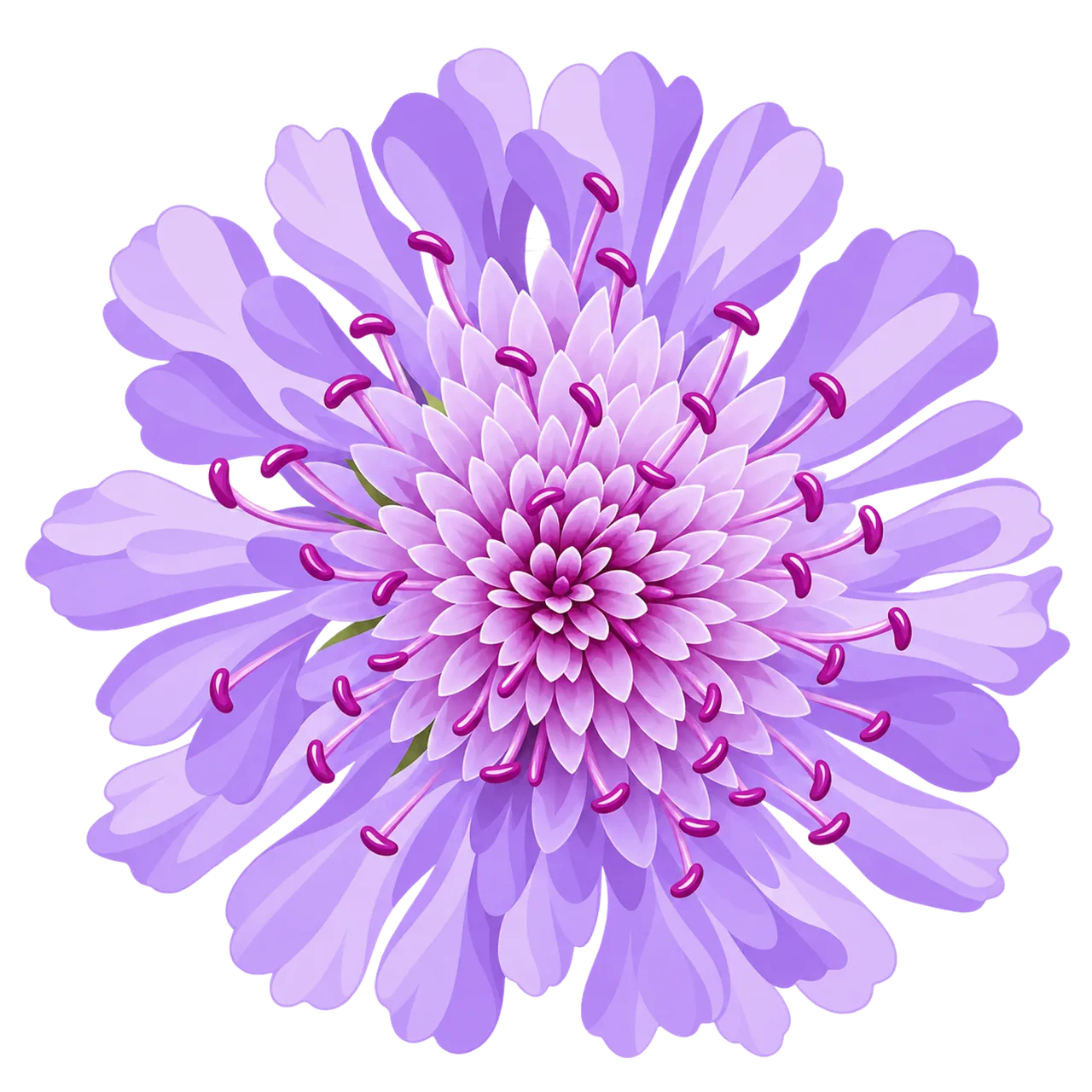 Vibrant Scabiosa Bloom: A Symphony of Purple Petals
