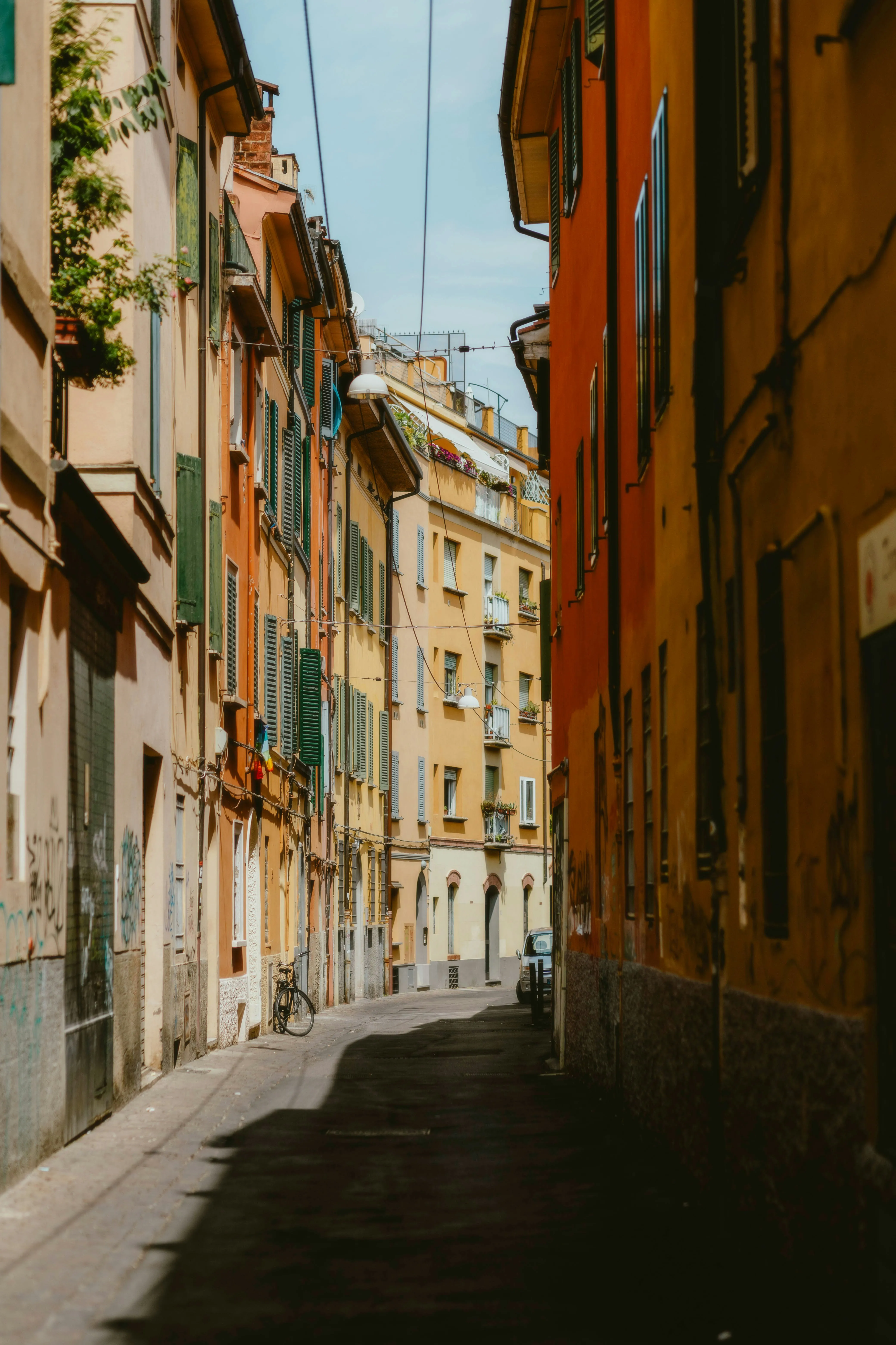 Charming European Alley: A Colorful Street Photography Gem