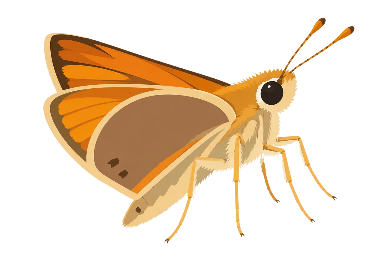 Vibrant Skipper Butterfly: A Digital Nature Illustration