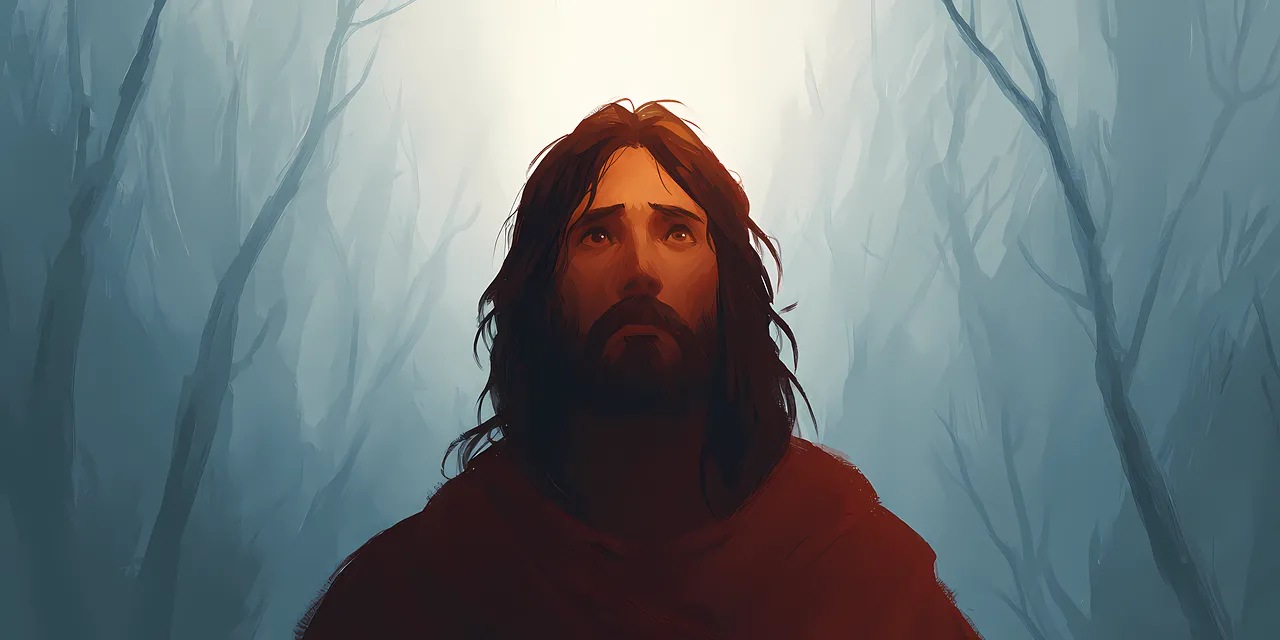 Ethereal Sunset: A Spiritual Journey in the Forest
