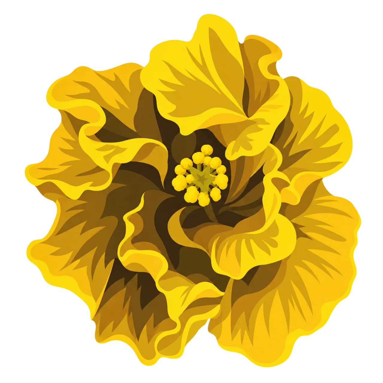 Vibrant Yellow Hibiscus Bloom: Tropical Garden Splendor
