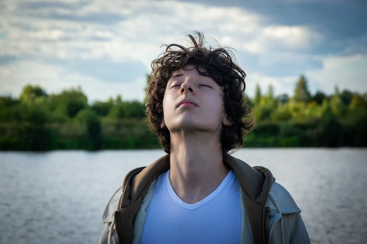 Serene Summer Escape: Teenager's Peaceful Nature Meditation