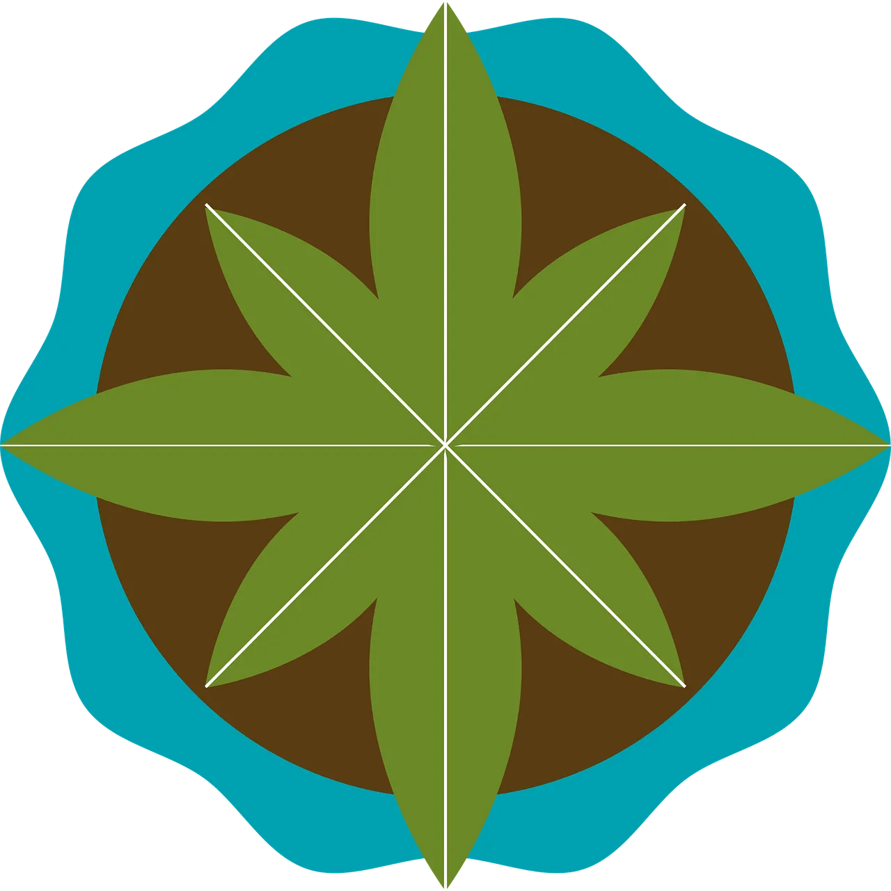 Minimalist Leaf Geometric Design Symbolism