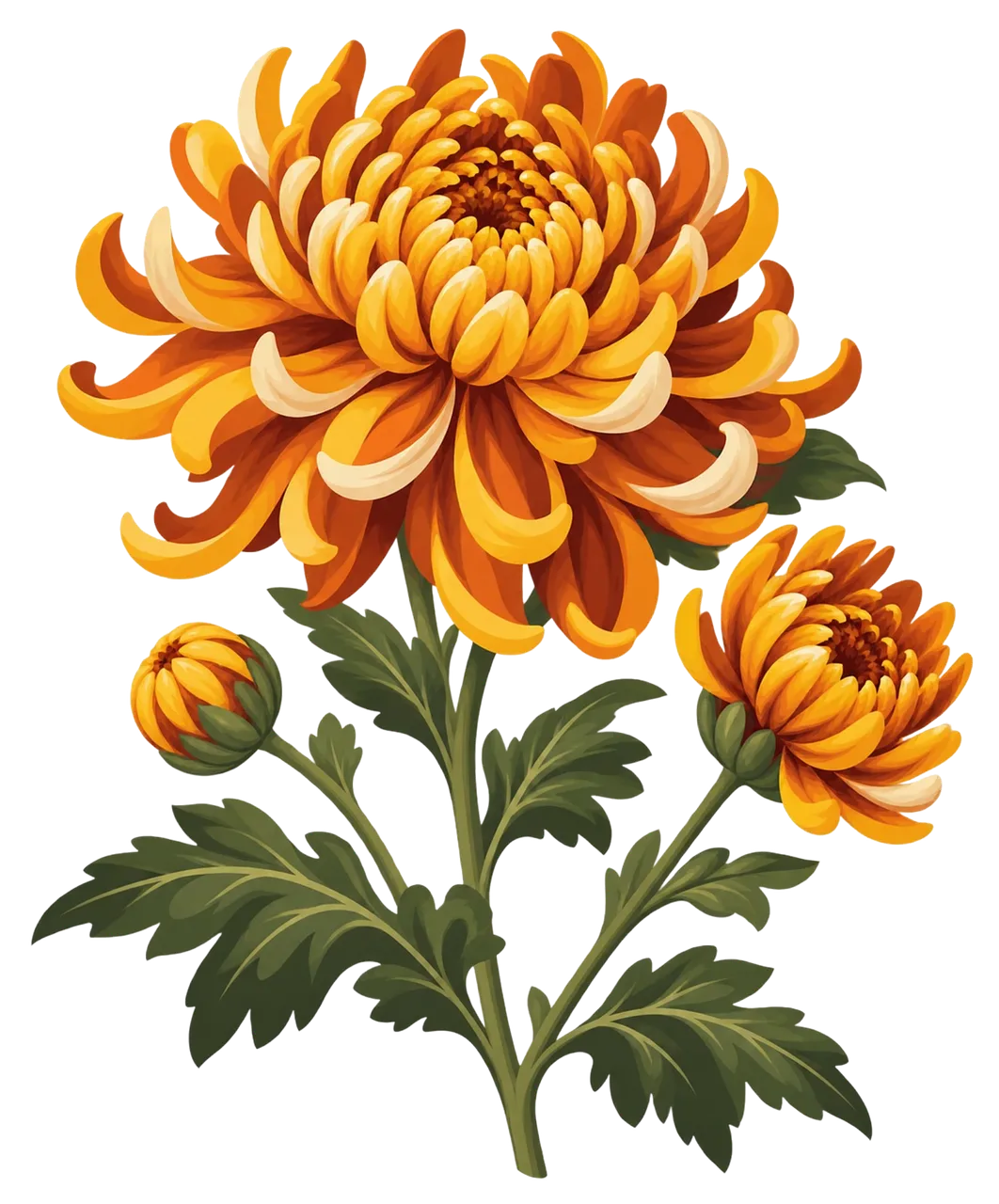Vibrant Autumn Chrysanthemum: A Stunning Botanical Bloom
