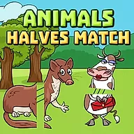 Animals Halves Match