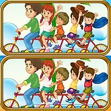 夏のビーチのまちがい探し