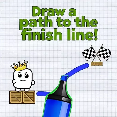 Draw a path to the finish line | Free Online Casual Game | enjoy4fun