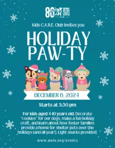 Unleash the Holiday Spirit: Celebrate with Furry Friends at the Kids CARE Club Paw-ty