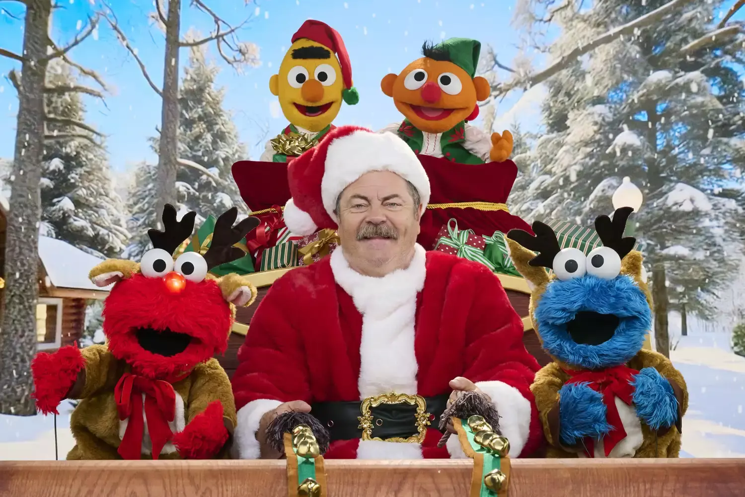 Nick Offerman Joins Sesame Street for New Christmas Song