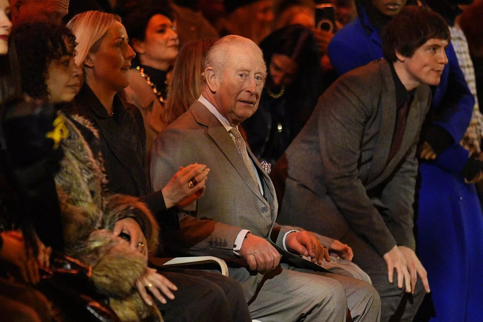 King Charles III Attends Tolu Coker's London Fashion Week Show