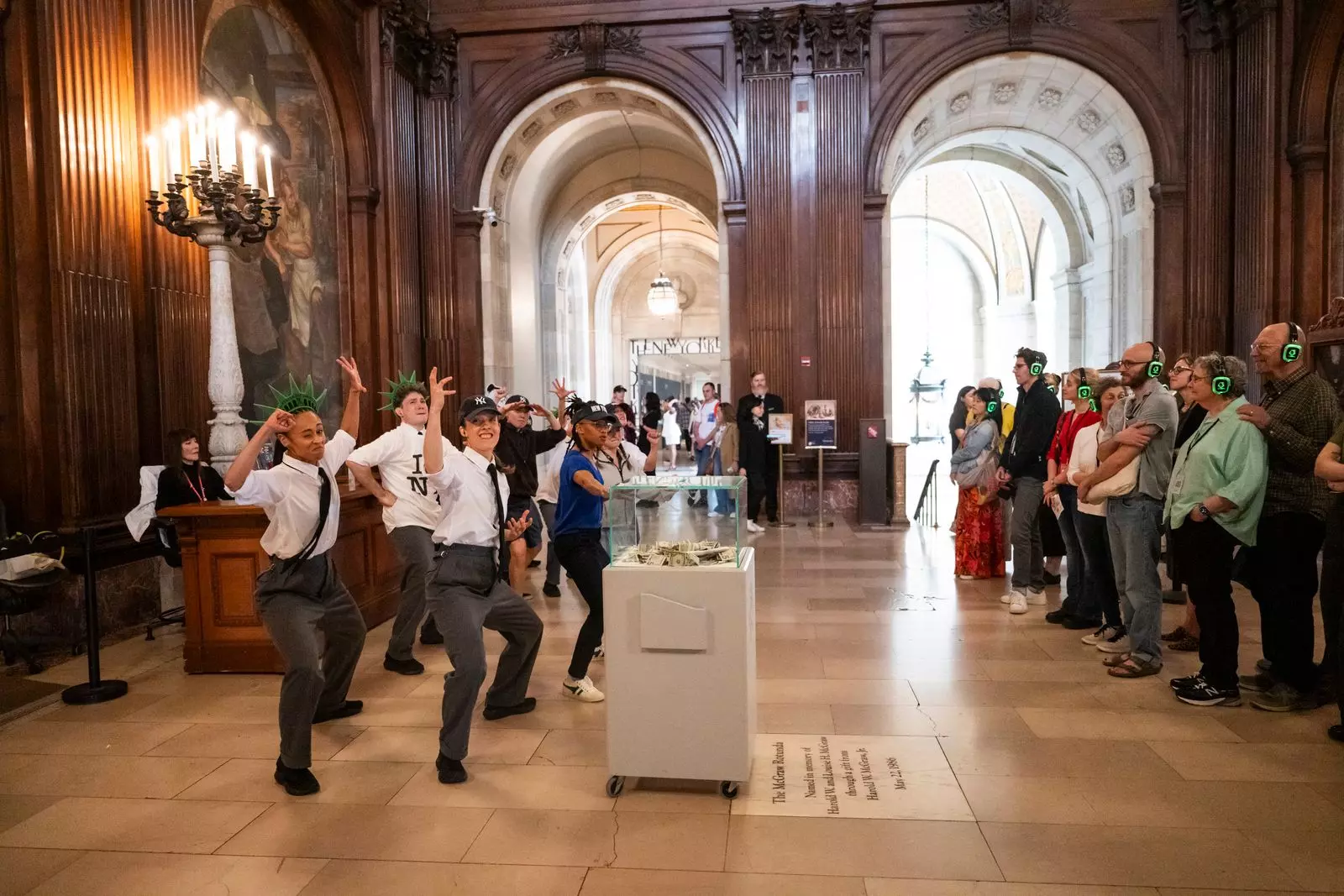 Captivating Performance Transforms New York Public Library into a Stage of Human Connection