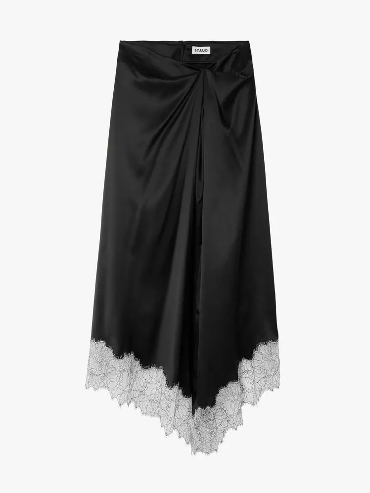 Elevate Your Spring Wardrobe with the Alluring Lace-Trimmed Slip Skirt